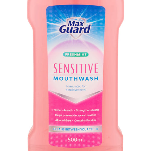 Max Guard Freshmint Sensitive Mouthwash 500ml Toothpaste & Mouthwash max guard   