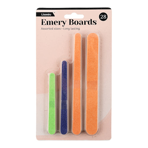 Lisseau Emery Boards Assorted Sizes 28 Pack Nail Care Lisseau   