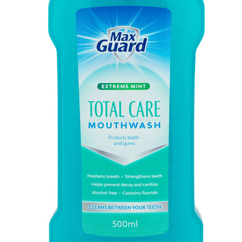 Max Guard Extreme Mint Total Care Mouthwash 500ml Toothpaste & Mouthwash max guard   