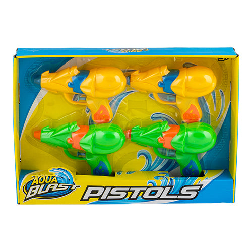 Aqua Blast Water Pistols 4 Pack Outdoor Toys FabFinds   
