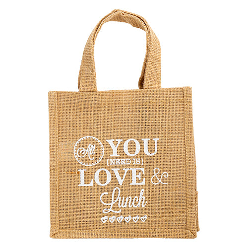 Home Collection Tote Lunch Bag Assorted Designs Food Storage Bags home collection All You Need Is Love and Lunch  