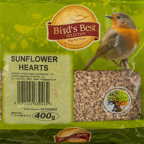 Bird's Best Sunflower Hearts Bird Seeds 400g Bird Food & Seeds Bird's Best   
