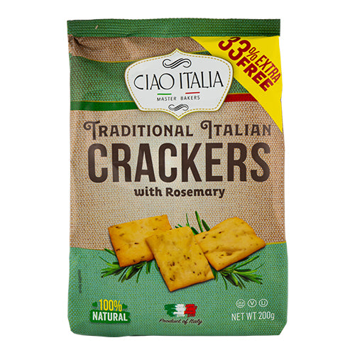 Ciao Italia Traditional Italian Crackers With Rosemary 200g Food Items ciao italia   