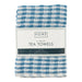 Home Collection Tea Towels Sold & Check Pattern Assorted Colours Tea Towels Home Collection Blue  