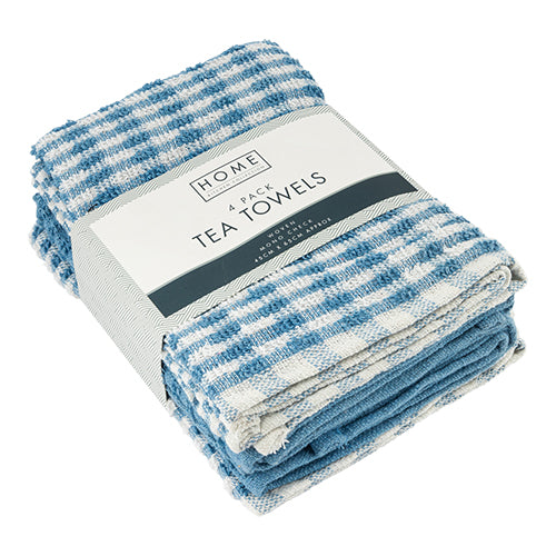 Home Collection Tea Towels Sold & Check Pattern Assorted Colours Tea Towels Home Collection   