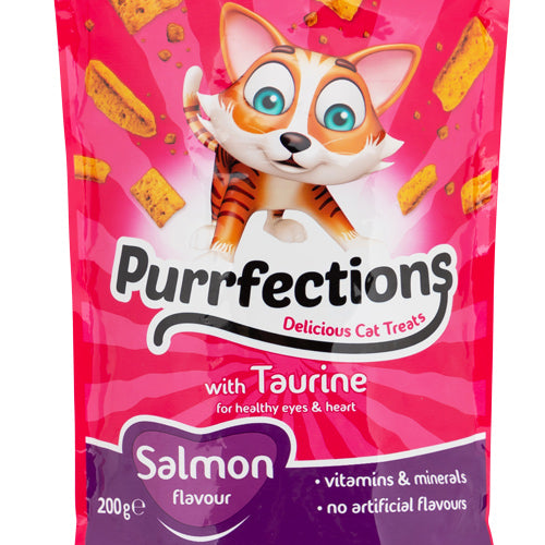 Purrfections Cat Treats Salmon Flavour 200g Cat Food & Treats Purrfections   
