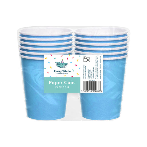 Funky Whale Paper Cups Assorted Colours Disposable Cups Funky Whale Blue  
