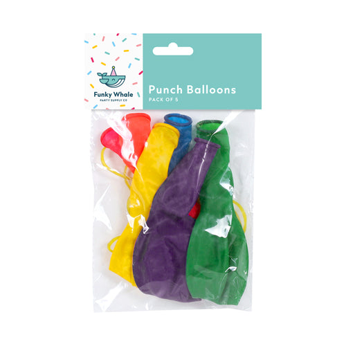 Funky Whale Punch Balloons 5pk Party decor Funky Whale   