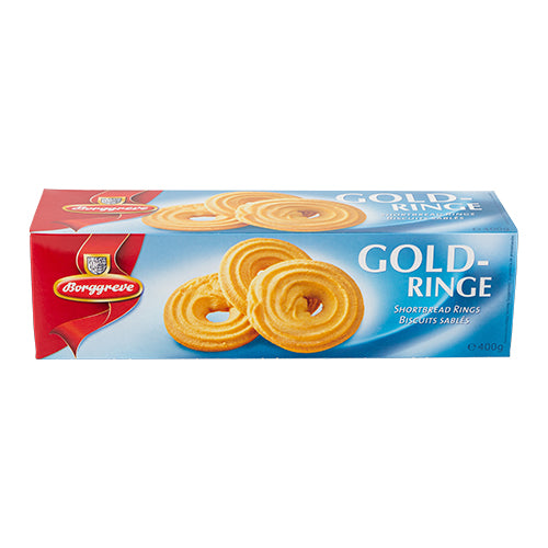 Borggreve Gold-Ringe Shortbread Rings Biscuits 400g Biscuits & Cereal Bars borggreve   