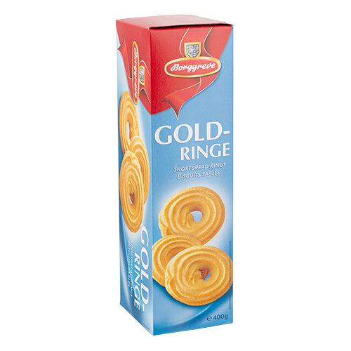 Borggreve Gold-Ringe Shortbread Rings Biscuits 400g Biscuits & Cereal Bars borggreve   