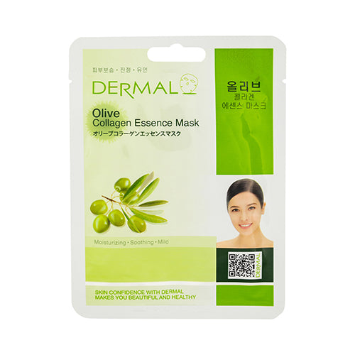 Dermal Sheet Face Masks Assorted Styles Skin Care dermal Olive Collagen Essence Mask  