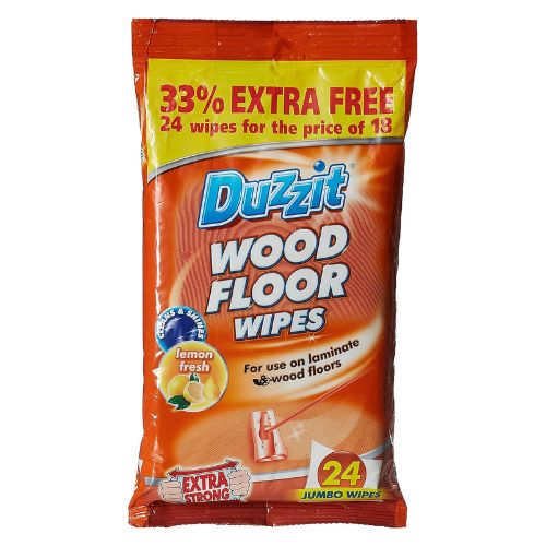 Duzzit Wood Floor Wipes 24 Pack Cleaning Wipes Duzzit   