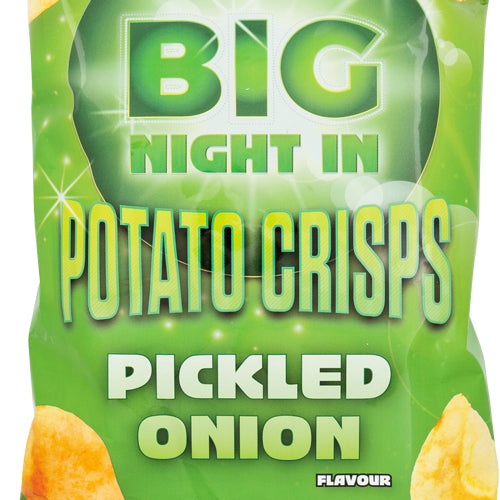 Big Night In Potato Crisps Pickled Onions 150g Crisps, Snacks & Popcorn Big Night In   