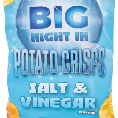 Big Night In Salt & Vinegar Potato Crisps 150g Crisps, Snacks & Popcorn Big Night In   