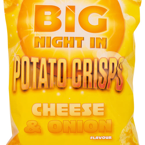 Big Night In Cheese & Onion Potato Crisps 150g Crisps, Snacks & Popcorn Big Night In   