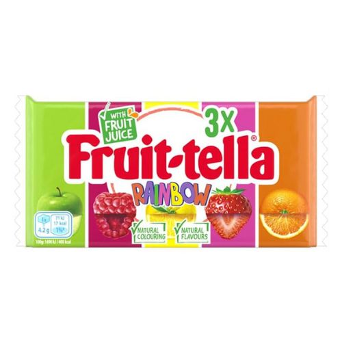 Fruit-tella Chews Rainbow Flavour 130g Sweets, Mints & Chewing Gum fruitella   