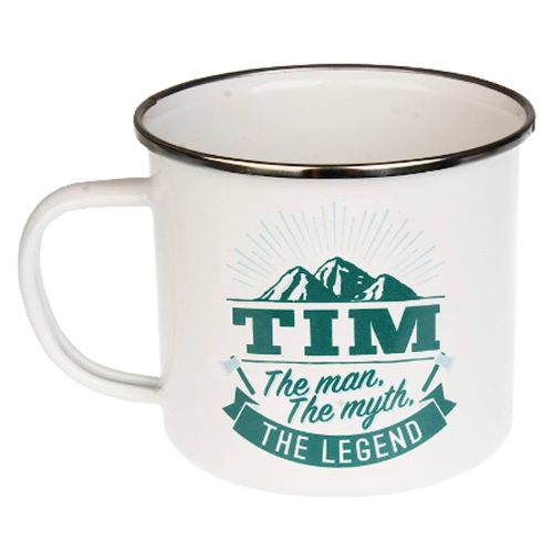 Enamel Personalised Coffee Mug Tim Mugs history & heraldry   