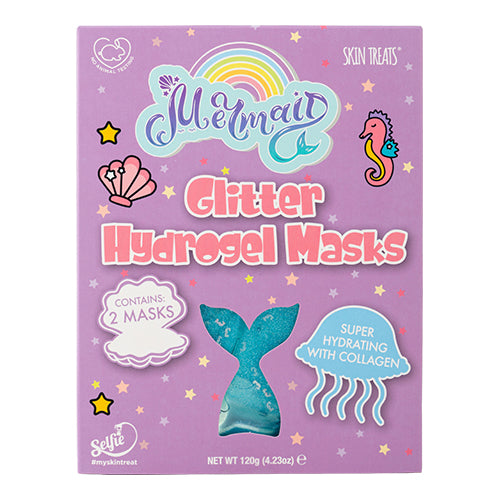 Skin Treats Mermaid Glitter Hydrogel Masks 120g 2 Pack Face Masks skin treats   