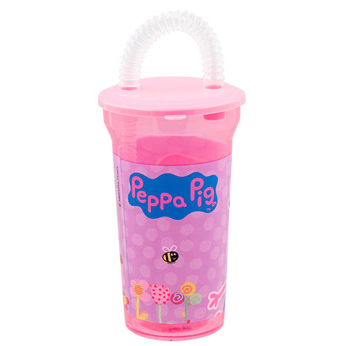Peppa Pig Pink Cup With Straw Kids Accessories Peppa Pig   