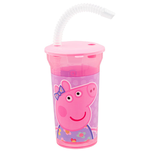 Peppa Pig Pink Cup With Straw Kids Accessories Peppa Pig   