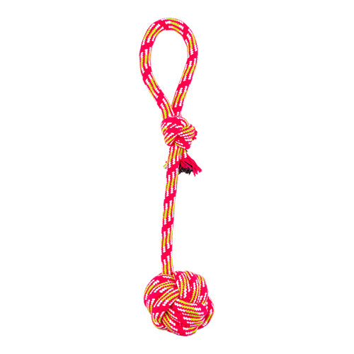 Pet Touch Neon Rope Ball Play Toy Dog Toy Pet Touch Pink  