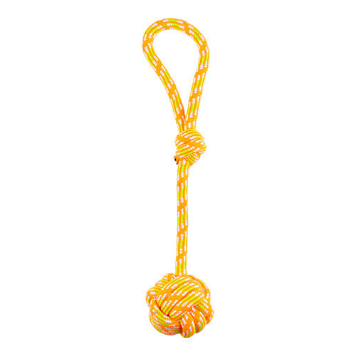 Pet Touch Neon Rope Ball Play Toy Dog Toy Pet Touch Orange  