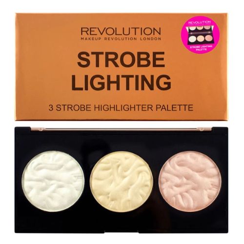 Revolution Strobe Lighting 3 Highlighter Palette Highlighters & Luminizers revolution   