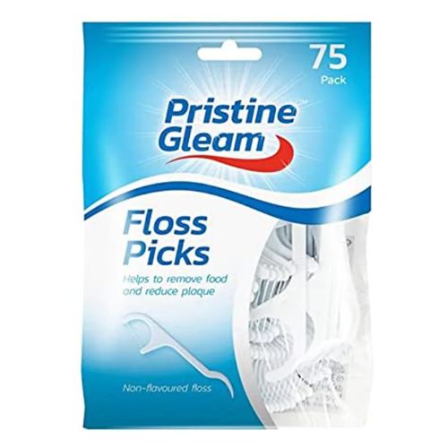 Pristine Gleam Floss Picks 75pk Dental Care Pristine Gleam   