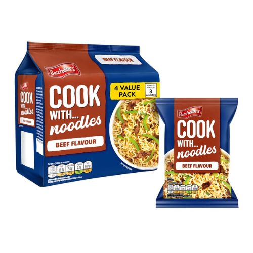 Batchelor's Beef Noodles 4 Value Pack (4 x 60g) Pasta, Rice & Noodles Batchelors   