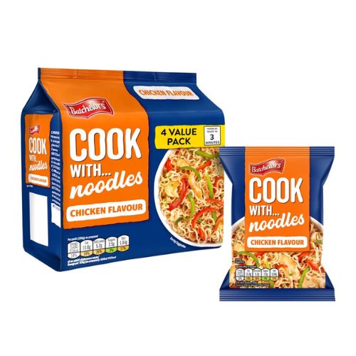 Bachelor's Chicken Noodles 4 Value Pack (4 x 60g) Pasta, Rice & Noodles Batchelors   