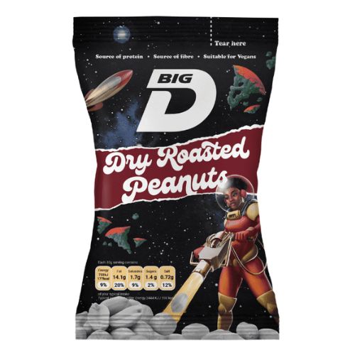 Big D Dry Roasted Peanuts 200g Crisps, Snacks & Popcorn Big D   