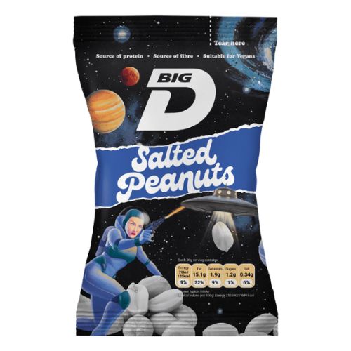 Big D Salted Peanuts 200g Crisps, Snacks & Popcorn Big D   