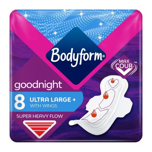 Bodyform Goodnight Ultra Large With Wings Pads 8 Pack Feminine Care Bodyform   