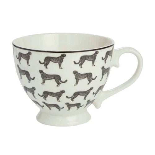 Leopard Print Porcelain Footed Mug Mugs Candlelight   
