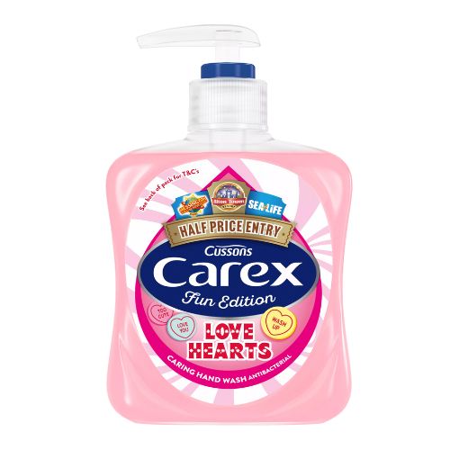 Carex Love Hearts Hand Wash 500ml Hand Wash & Soap carex   