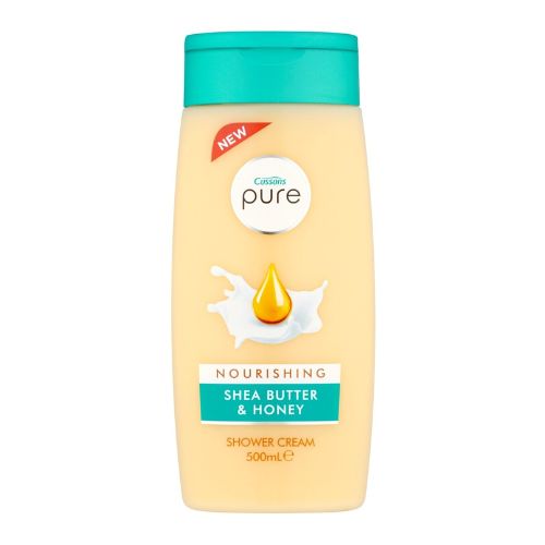 Cussons Pure Nourishing Shea Butter & Honey Shower Cream 500ml Shower Gel & Body Wash cussons   