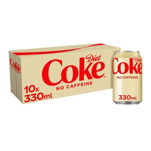 Diet Coke No Caffeine Cans 10 x 330ml Drinks Coke   