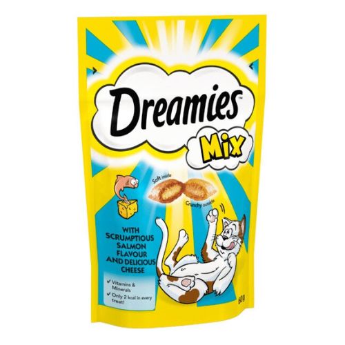 Dreamies Mix Cat Treats Salmon & Cheese 60g Cat Food & Treats Dreamies   