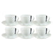 Modern Collection Expresso Cup & Saucer Set Coupe Shape 90ml 6 Pack Kitchen Accessories Modern Collection   