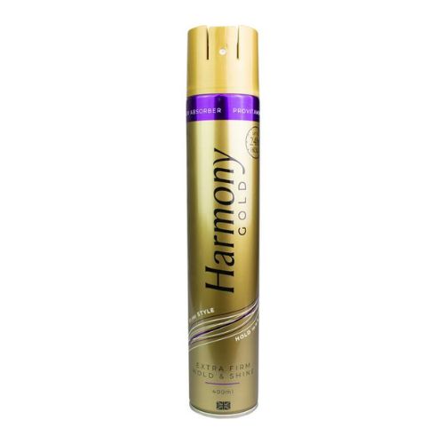 Harmony Gold Extra Firm Hold & Shine Hairspray 400ml Hairspray harmony gold   