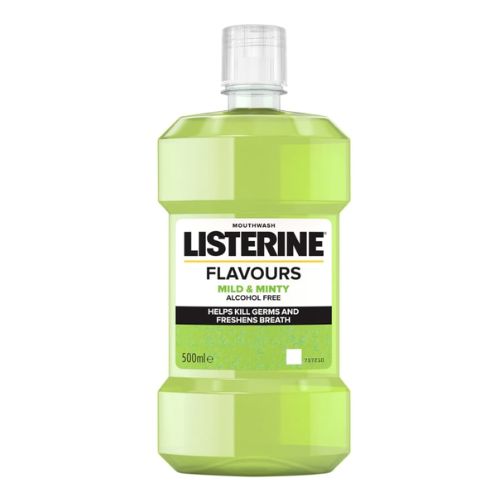 Listerine Mild & Minty Alcohol Free Mouthwash 500ml Toothpaste & Mouthwash Listerine   