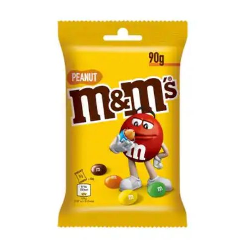 M & M's Peanut Pouch 90g Sweets, Mints & Chewing Gum m&m's   
