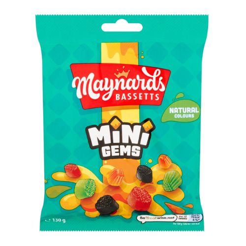 Maynards Bassetts Mini Gems 160g Sweets, Mints & Chewing Gum Maynards   