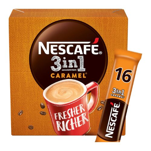 Nescafe 3 in 1 Caramel Instant Coffee 16 x 17g Coffee Nescafé   