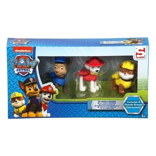 Paw Patrol 3D Puzzle Erasers 3 Pack Kids Stationery Sambro   