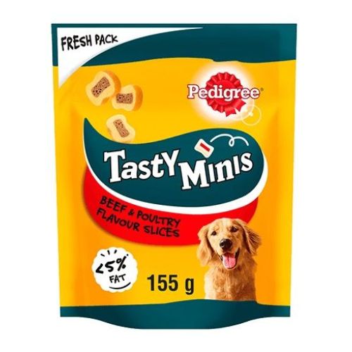 Pedigree Tasty Minis Beef & Poultry Dog Treats 155g Dog Food & Treats Pedigree   
