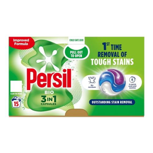 Persil 3 In 1 Bio Laundry Capsules 15 Pk 316.5g Laundry - Detergent Persil   