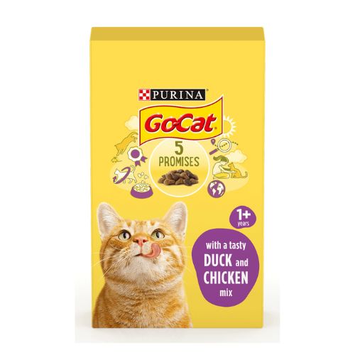 Purina Go Cat 5 Promises Dry Cat Food Chicken & Duck 340g Cat Food & Treats Gocat   