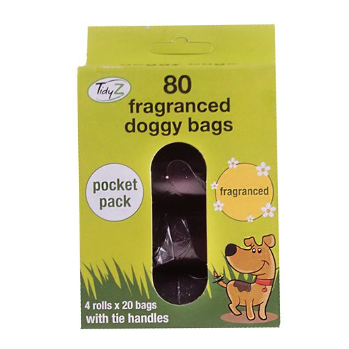 TidyZ Fragranced Doggy Bags Pocket 80 Pack Pet Cleaning Supplies Tidyz   
