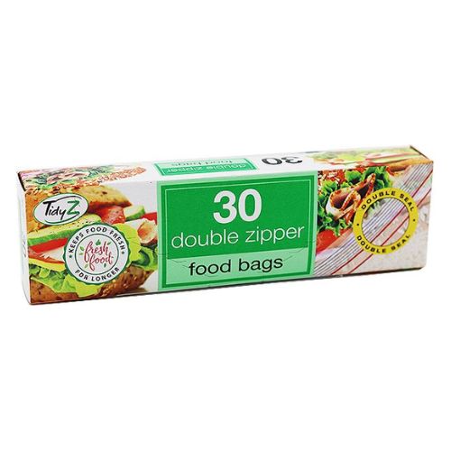 TidyZ Double Zipper Food Bags 30 Pack Food Storage Bags Tidyz   
